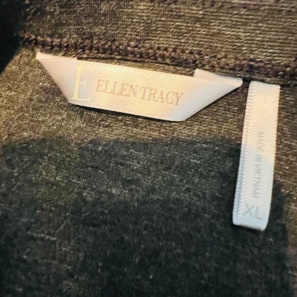 Ellen Tracy Stretch Pencil Skirt Charcoal Career Casual Knit Light Elastic - XL - Picture 2 of 3